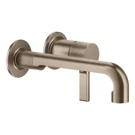 Змішувач для раковини Inciso Gessi 58088-761 Coffee Bronze Brushed PVD — вид на білому тлі