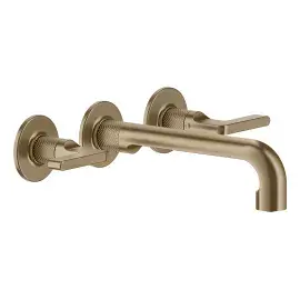 Змішувач для раковини Inciso Gessi 58090-791 Deep Bronze Brushed PVD — вид на білому тлі