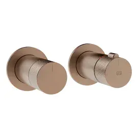 Змішувач для душу Inciso Gessi 58133-708 Copper Brushed PVD — вид спереду