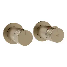 Змішувач для душу Inciso Gessi 58133-791 Deep Bronze Brushed PVD — вид на білому тлі