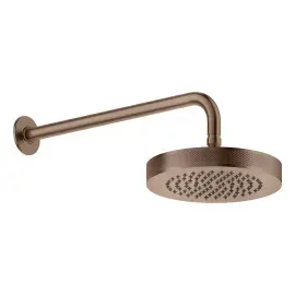Верхній душ Inciso Gessi 58185-708 Copper Brushed PVD — вид на білому тлі