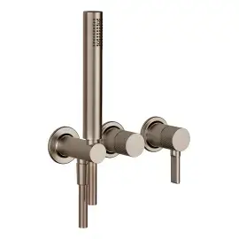 Змішувач для ванни Inciso Gessi 58345-761 Coffee Bronze Brushed PVD — вид спереду