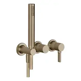 Змішувач для ванни Inciso Gessi 58345-791 Deep Bronze Brushed PVD — вид спереду