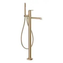 Змішувач для ванни Ingranaggio Gessi 63528-726 Warm Bronze Br. PVD — вид на білому тлі