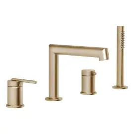 Змішувач для ванни Ingranaggio Gessi 63537-726 Warm Bronze Br. PVD — вид спереду