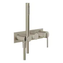 Змішувач для душу Ingranaggio Gessi 63543-149 Finox Brushed Nickel — вид спереду