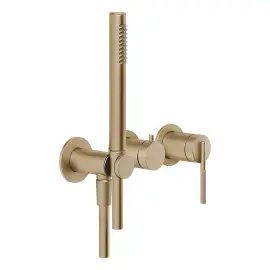 Змішувач для душу Ingranaggio Gessi 63545-726 Warm Bronze Br. PVD — вид спереду