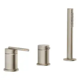 Змішувач для ванни Ingranaggio Gessi 63547-149 Finox Brushed Nickel — вид спереду