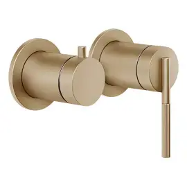 Змішувач для душу Ingranaggio Gessi 63580-726 Warm Bronze Br. PVD — вид на білому тлі
