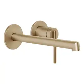 Змішувач для раковини Ingranaggio Gessi 63583-726 Warm Bronze Br. PVD — вид на білому тлі