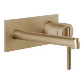 Змішувач для раковини Ingranaggio Gessi 63588-726 Warm Bronze Br. PVD — вид на білому тлі