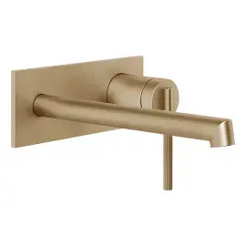Змішувач для раковини Ingranaggio Gessi 63589-726 Warm Bronze Br. PVD — вид спереду