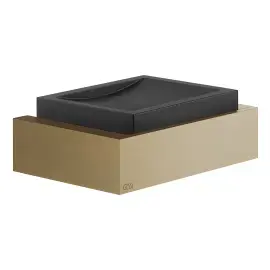 Мильниця Inverso Gessi 20802-726 Warm Bronze Br. PVD — вид на білому тлі