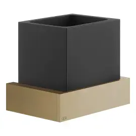 Склянка для зубних щіток Inverso Gessi 20808-726 Warm Bronze Br. PVD — вид спереду