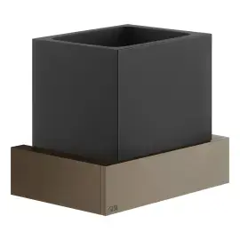 Склянка для зубних щіток Inverso Gessi 20808-761 Coffee Bronze Brushed PVD — вид спереду