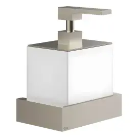 Дозатор для рідкого мила Inverso Gessi 20813-149 Finox Brushed Nickel — вид на білому тлі