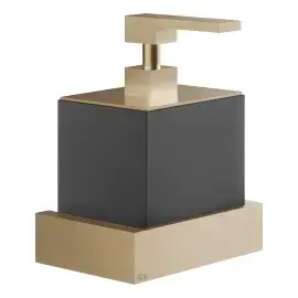 Дозатор для рідкого мила Inverso Gessi 20814-726 Warm Bronze Br. PVD — вид спереду