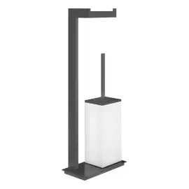 Стійка з йоржиком та тримачем Inverso Gessi 20933-299 Matte Black — вид спереду