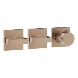 Змішувач для душу Inverso Gessi 44334-708 Copper Brushed PVD — вид спереду