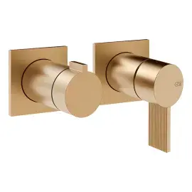 Змішувач для душу Inverso Gessi 73538-726 Warm Bronze Br. PVD — вид на білому тлі