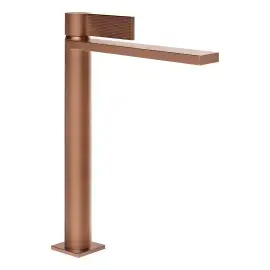 Змішувач для раковини Inverso Gessi 73553-708 Copper Brushed PVD — вид спереду