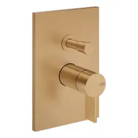 Змішувач для душу Inverso Gessi 73579-726 Warm Bronze Br. PVD — вид спереду