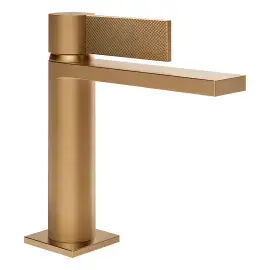 Змішувач для раковини Inverso Gessi 73602-726 Warm Bronze Br. PVD — вид на білому тлі