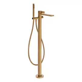 Змішувач для ванни Inverso Gessi 73628-726 Warm Bronze Br. PVD — вид спереду