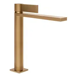 Змішувач для раковини Inverso Gessi 73655-726 Warm Bronze Br. PVD — вид спереду