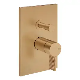 Змішувач для душу Inverso Gessi 73679-726 Warm Bronze Br. PVD — вид на білому тлі