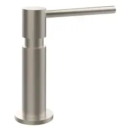 Дозатор жидкого мыла Dispenser Oxygene Gessi 29651-149 Finox Brushed Nickel — вид на белом фоне