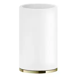 Склянка для зубних щіток Ventaglio Gessi 58531-710 Brass PVD — вид на білому тлі