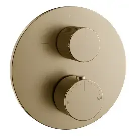 Змішувач для душу Ventaglio Gessi 63141-726 Warm Bronze Br. PVD — вид на білому тлі