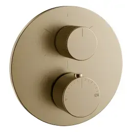 Змішувач для душу Ventaglio Gessi 63143-726 Warm Bronze Br. PVD — вид на білому тлі