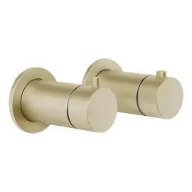 Змішувач для душу Ventaglio Gessi 63335-727 Brass Brushed PVD — вид на білому тлі