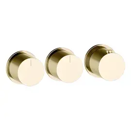 Змішувач для душу Ventaglio Gessi 63434-710 Brass PVD — вид на білому тлі
