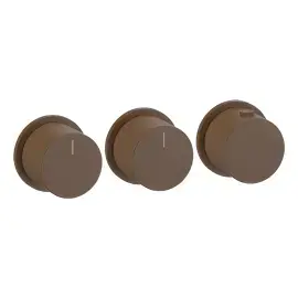 Змішувач для душу Ventaglio Gessi 63434-845 Dark Bronze — вид на білому тлі