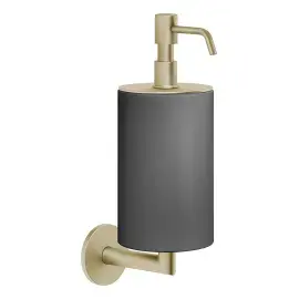 Дозатор для рідкого мила Ventaglio Gessi 63614-727 Brass Brushed PVD — вид на білому тлі