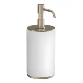 Дозатор для рідкого мила Ventaglio Gessi 66437-149 Finox Brushed Nickel — вид на білому тлі