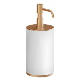 Дозатор для рідкого мила Ventaglio Gessi 66437-726 Warm Bronze Br. PVD — вид на білому тлі