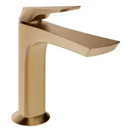 Змішувач для раковини Ventaglio Gessi 72002-726 Warm Bronze Br. PVD — вид на білому тлі