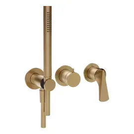 Змішувач для душу Ventaglio Gessi 72036-726 Warm Bronze Br. PVD — вид спереду