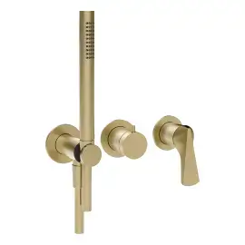 Змішувач для душу Ventaglio Gessi 72036-727 Brass Brushed PVD — вид спереду
