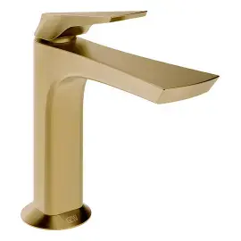 Змішувач для раковини Ventaglio Gessi 72051-727 Brass Brushed PVD — вид спереду