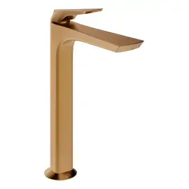 Змішувач для раковини Ventaglio Gessi 72053-726 Warm Bronze Br. PVD — вид на білому тлі