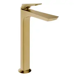 Змішувач для раковини Ventaglio Gessi 72053-727 Brass Brushed PVD — вид на білому тлі