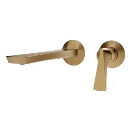 Змішувач для раковини Ventaglio Gessi 72088-726 Warm Bronze Br. PVD — вид на білому тлі