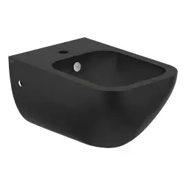 Підвісне біде Goccia Gessi 39115-532 MATT BLACK CERAMIC — вид на білому тлі
