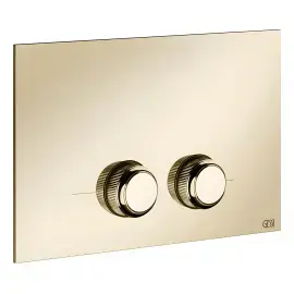 Клавіша змиву Venti20 Gessi 54651-710 Brass PVD — вид на білому тлі