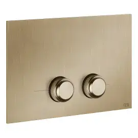 Клавіша змиву Venti20 Gessi 54651-726 Warm Bronze Br. PVD — вид спереду